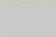 © Roman - Curved festive star border in golden colors on transparent background