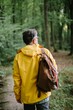 © dsheremeta - Father hiking in forest exploring nature path