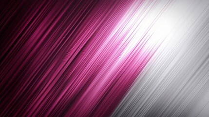 Wall Mural - Pink and white striped background with a white line in the middle. The pink and white stripes are very thin and the white line is very thick