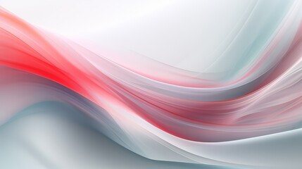 Wall Mural - White background with a red and blue wave. The wave is very long and has a lot of detail