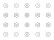 © Erlita - Delicate flower pattern repeats across white space creating simple and clean aesthetic for minimalist projects, offering subtle elegance and organic feel.