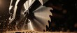 © Innovative Image - circular saw blade cuts through wood, close-up detail of industrial power tool | construction, carpentry, industry, workshop, tools theme