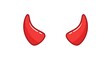 © srampat - Bright red devil horns on white background vector illustration
