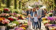 © Ahmad - Family enjoying a day at a vibrant flower market filled with colorful blooms