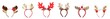 © Pixel-Shot - Collage of Christmas reindeer horns on white background