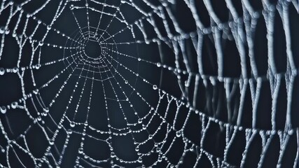 Dew-kissed spiderweb intricate design
