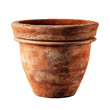 © Eliane - A classic and rustic weathered terracotta flower pot, an empty and timeless vessel for gardening, planting, and bringing a touch of natural, earthy charm indoors.