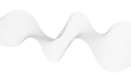 Wall Mural - Digital frequency track equalizer. Stylized line art background. Vector illustration. Wave with lines created using blend tool.
