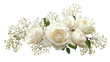 © aldy - Close-up of a bouquet of white roses and small white flowers