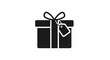 © Boncos Art - Gift box present with tag isolated on white