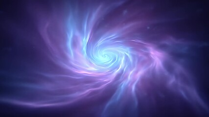 Wall Mural - A vibrant purple and blue spiral galaxy or energy vortex in deep space