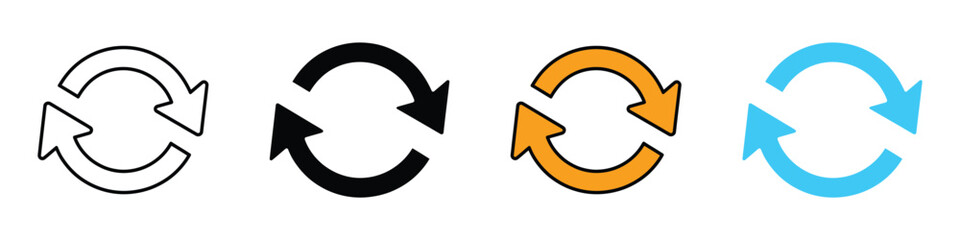 Update icon vector. updates and data synchronization symbol. vector illustration.