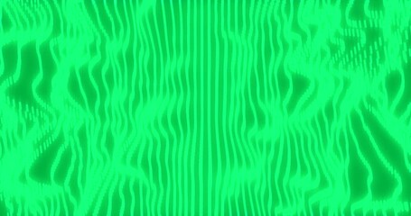 Wall Mural - Animation of green waves moving on seamless loop on transparent background