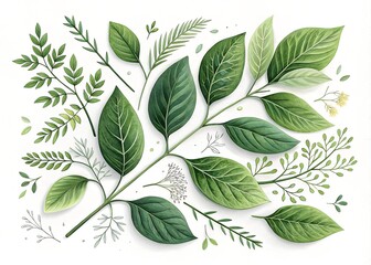 green leaves background