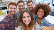 © Chanon - A Diverse Group of Friends Captures a Joyful Selfie Together