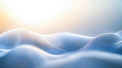 Abstract 3D rendered blue wavy surface