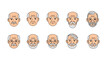 © Oskars - Collection of diverse elderly men faces.