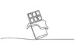 © firoz - Continuous one line drawing of chocolate bar. one line Icon drawing with white background