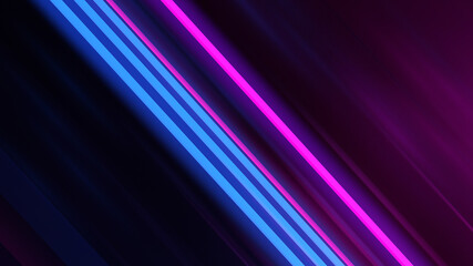 Wall Mural - Dark abstract background with ultraviolet neon glow