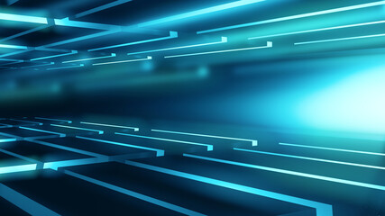 Wall Mural - Dark abstract background with ultraviolet neon glow