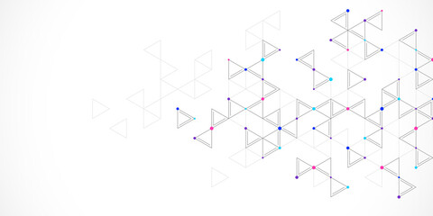 Wall Mural - Abstract background with a geometric pattern of triangle shapes. Graphic design element