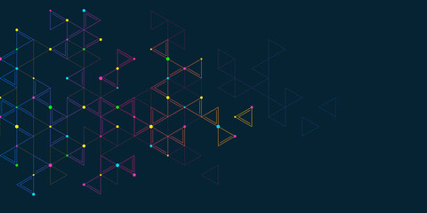 Wall Mural - Abstract background with a geometric pattern of triangle shapes. Graphic design element