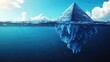 © Emas - Iceberg pyramid emerges from sea, hidden mass below