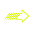 © M - vector yellow arrow icon on white background