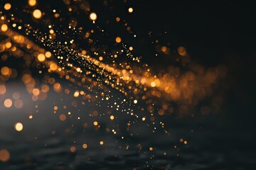 Wall Mural - Abstract Sparkling Particles Dark Background