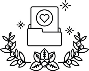 Canvas Print - A folder with a heart on it