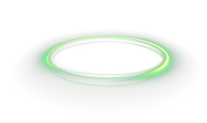 Wall Mural - Green neon ring. Glowing circle. Glow effect. Round light frame. abstract light lines of movement and speed.light green ellipse.PNG	