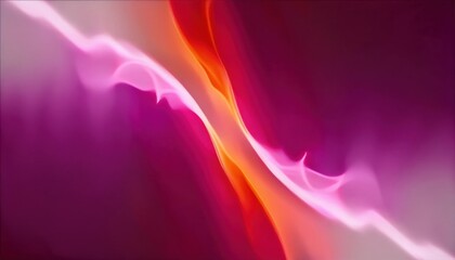 Wall Mural - vibrant abstract gradient waves in pink red and orange flowing curves with soft light transitions and glowing motion ideal for modern wallpaper or banner background with copy space