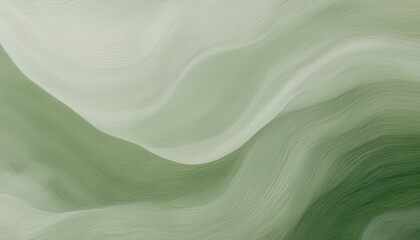 Wall Mural - abstract green wave texture with flowing contour lines and soft gradient motion creating serene organic landscape style background ideal for wallpaper or banner copy space