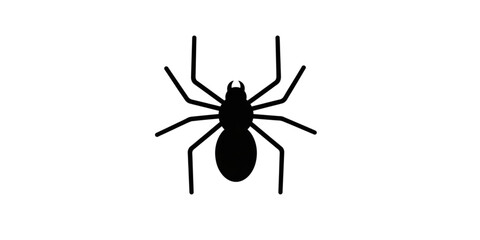 Vector icon of a Halloween spider with symmetrical legs