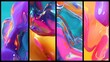 © vectorwin - Vibrant fluid iridescent abstract liquid motion wallpaper