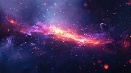 Wall Mural - Cosmic nebula forming new stars and asteroids in space