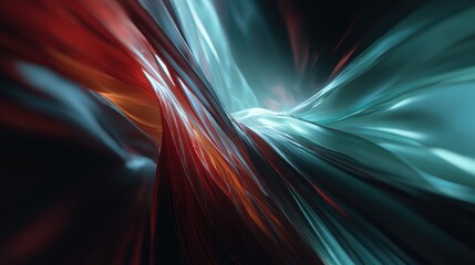 Wall Mural - Abstract flowing fabric liquid energy waves background