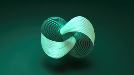 Wall Mural - Abstract 3d render illustrating an infinity knot shape