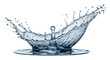 © Ines - Isolated image of water splash crown effect, clean, refreshing, pure and transparent