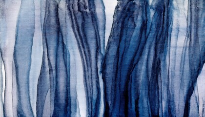 abstract blue mesh drapery folds in vertical flow with layered sheer fabric texture and soft indigo gradients creating tranquil textile movement for banner background or wallpaper design