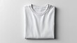 © tanzilhaq - Plain White Folded T Shirt Mockup with Unique Neckline Design
