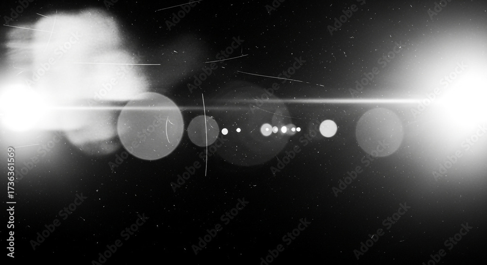 Dramatic lens flare effect overlay for adding a cinematic touch to your ...