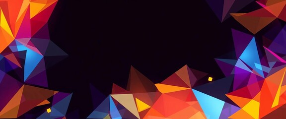 Wall Mural - Dynamic interplay of vibrant, geometric shapes forming an abstract vector backdrop,  lines, vector