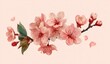 © Berkah - Delicate pink cherry blossoms in gentle spring breeze, displayed on a soft pastel background, evoke a serene and tranquil mood.