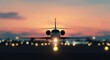 © Visual Symphony - Private jet at sunset runway