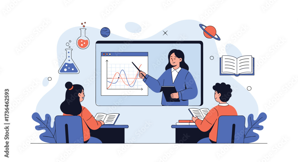 Online learning platform for engaging students with interactive lessons ...