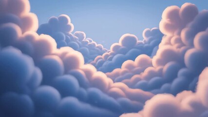Wall Mural - swirling, painterly clouds slowly undulate across a vast, open sky, creating an artistic abstract di