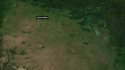 Zealandia Submerged Continent Map with Geological and Oceanic Features