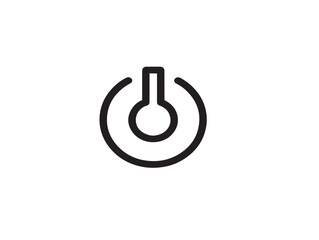 Sleek on off switch vector for electronics and user interface design
