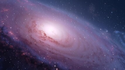 Wall Mural - A spiral galaxy with a bright star in the center. The galaxy is filled with stars and is very large